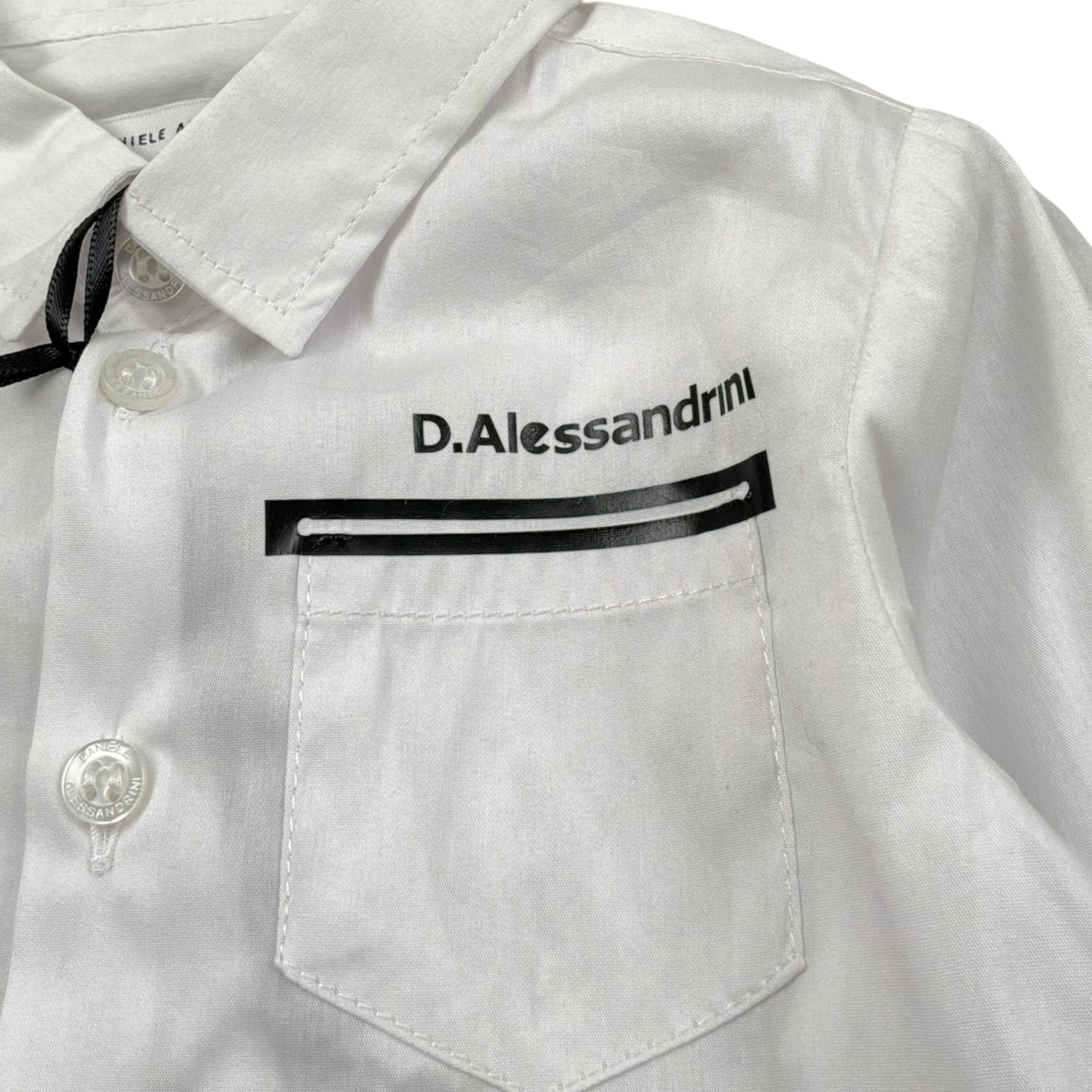 Daniele Alessandrini Camicia Tinta Unita con Logo per Neonato 1295C0778N BIANCO DANIELE ALESSANDRINI 