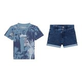 Guess Completo 2 Pezzi T-Shirt-Bermuda  per Neonato I5RG14K8HM4 BLU GUESS 