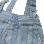 Manuel & Frank Salopette Tinta Unita con Fantasia A Righe per Neonato MF2193I AZZURRO MANUEL & FRANK 