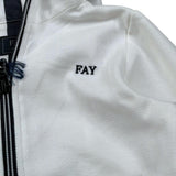 Fay Felpa Tinta Unita con Zip E Cappuccio per Bambino FW4P10X BIANCO FAY 