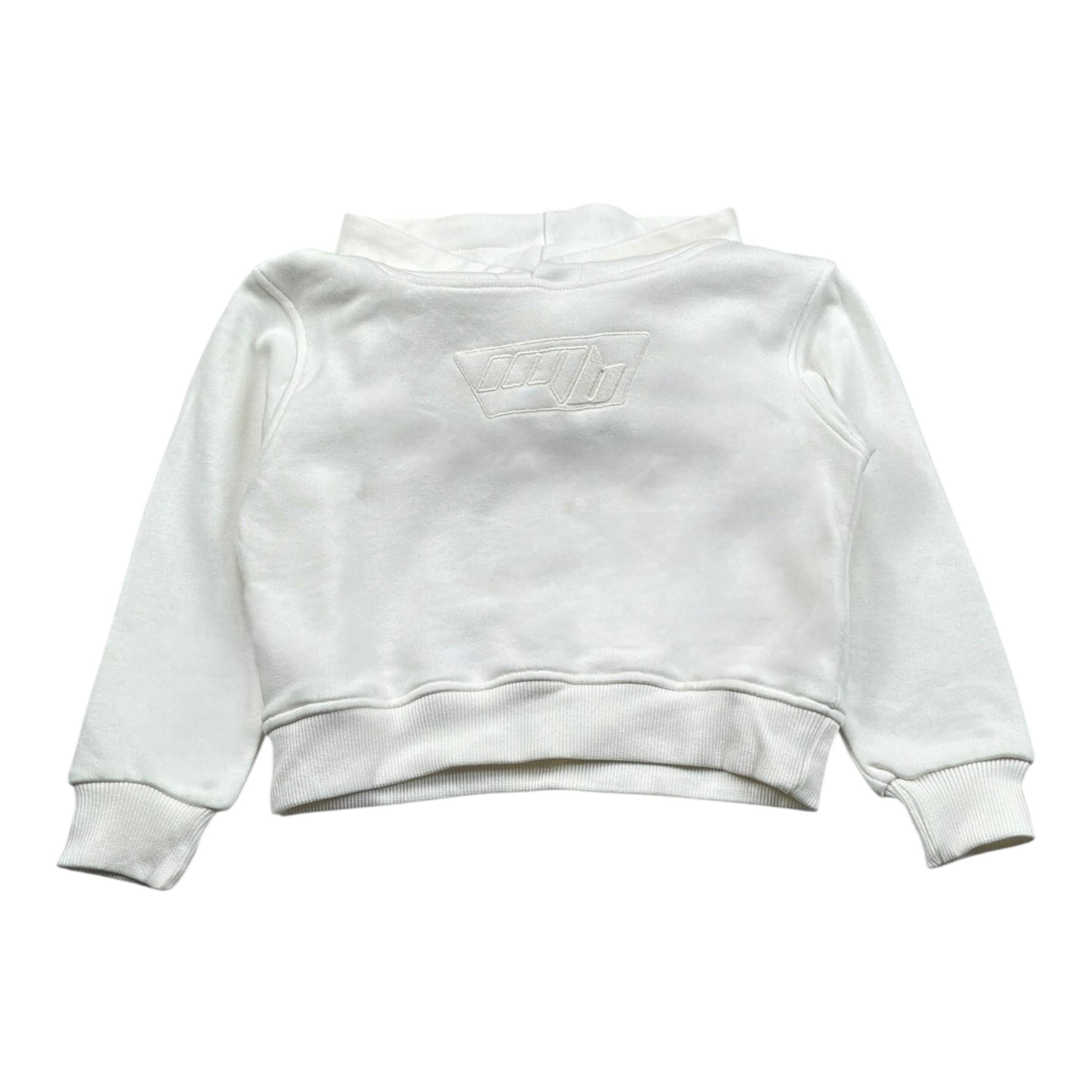 I'M Brian Felpa tinta unita con Cappuccio Bianco per Neonato F2920 BIANCO I'M BRIAN 