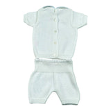 Scaldacuore Completo 2 Pezzi T-Shirt-Bermuda In Maglia per Neonato PS09PCORP24 BIANCO SCALDACUORE 