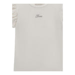 Guess T-Shirt Tinta Unita con Tulle per Bambina K5RI22K6YW4XJ BIANCO GUESS 