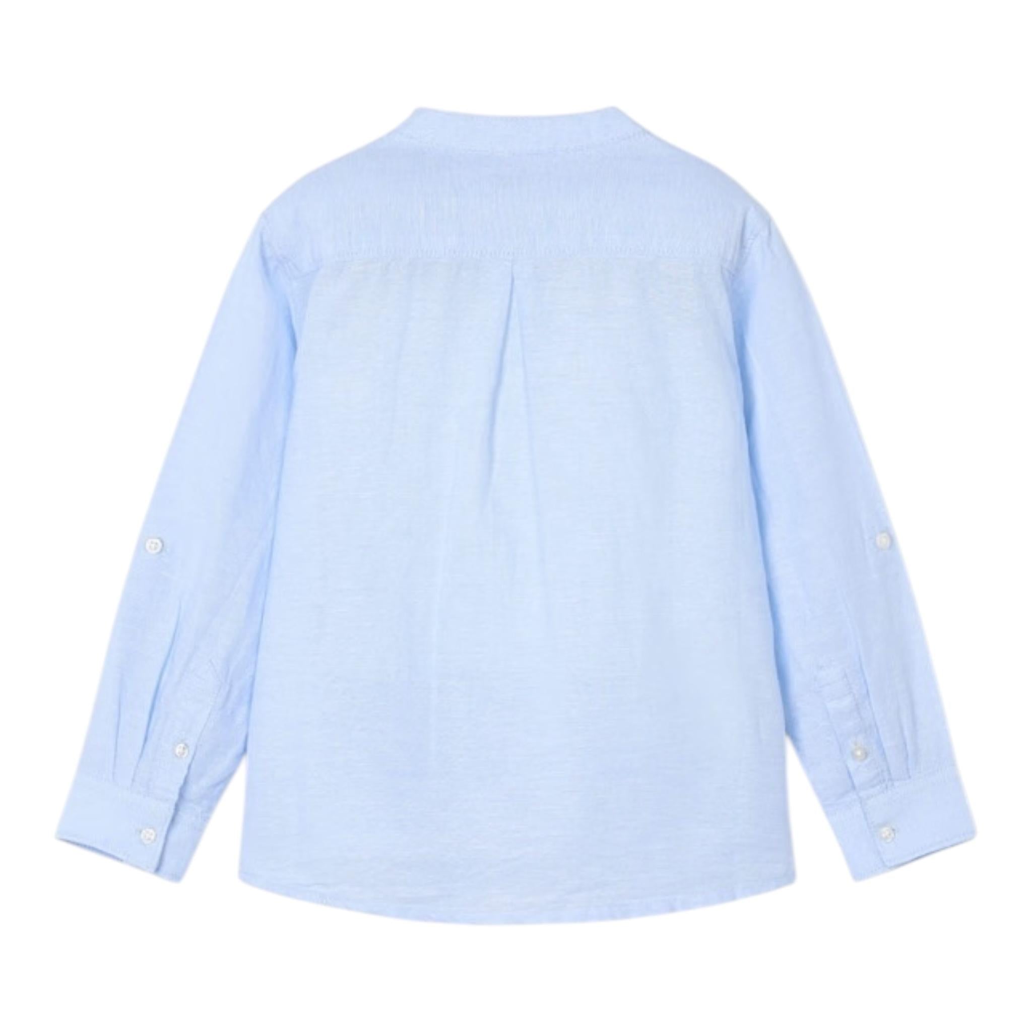 Mayoral Camicia con Colletto Coreano Tinta Unita per Bambino 3119 AZZURRO MAYORAL 