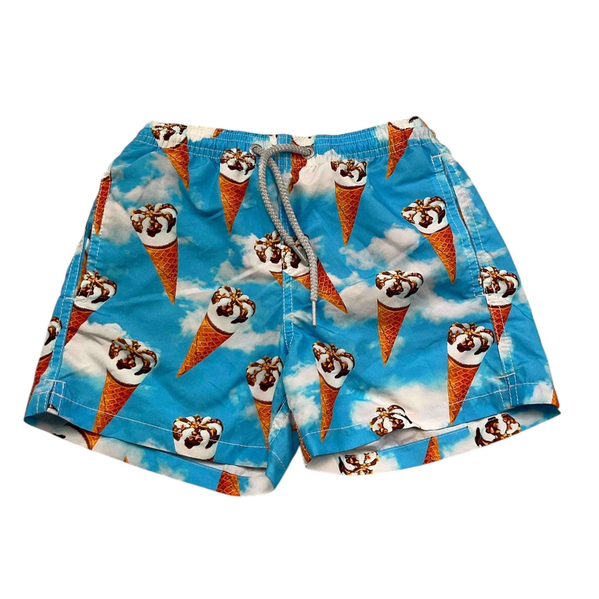 Saint Barth Costume Tinta Unita con Cornetti Algida per Bambino JEA000102291 AZZURRO SAINT BARTH 