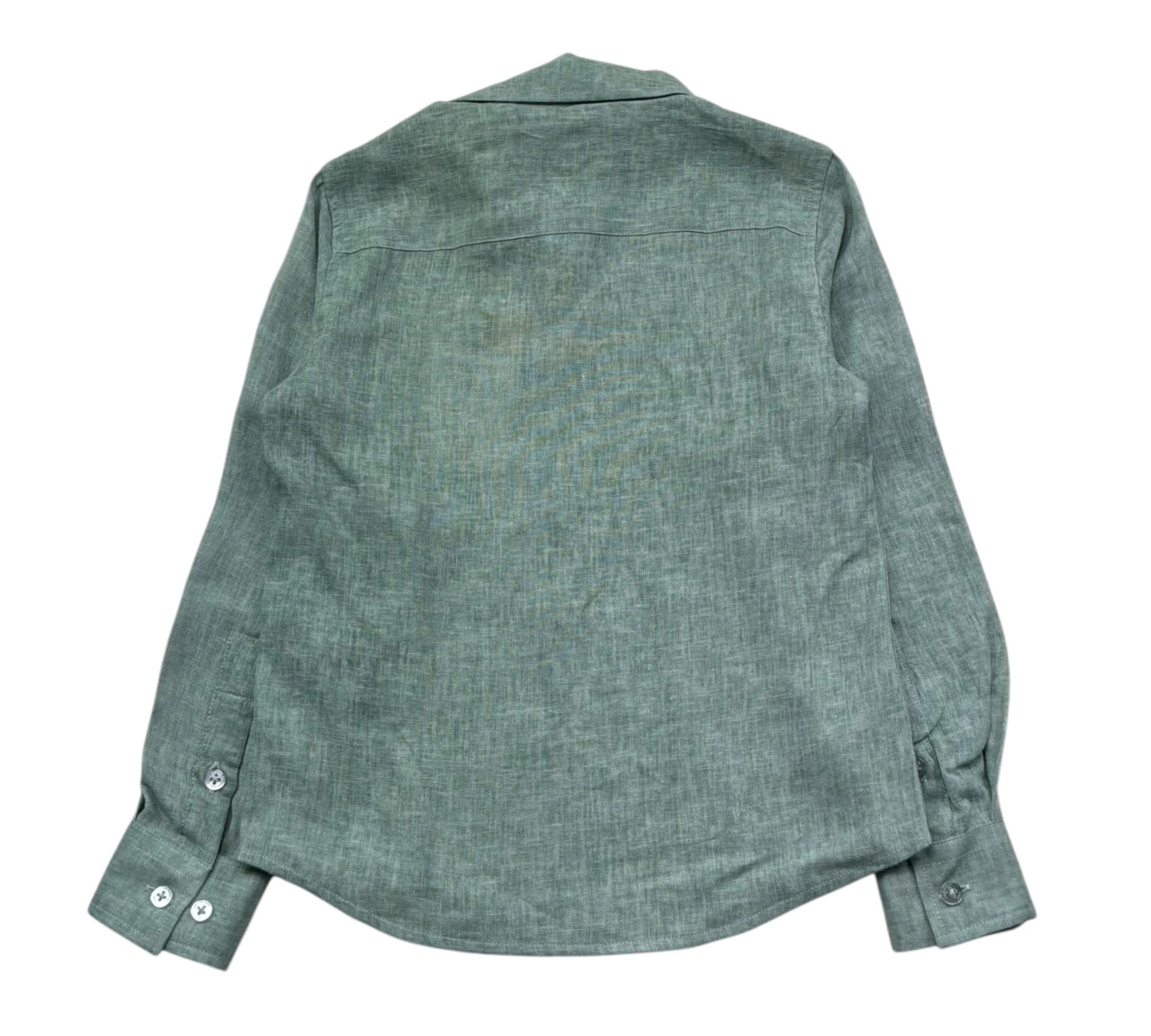 Trussardi Camicia Manica Lunga Tinta Unita per Bambino TBP26129CA VERDE TRUSSARDI 