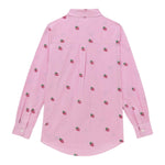 Saint Barth Camicia Bicolore con Fantasia A Righe per Bambina BRIG003 BIANCO/ROSA SAINT BARTH 