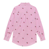 Saint Barth Camicia Bicolore con Fantasia A Righe per Bambina BRIG003 BIANCO/ROSA SAINT BARTH 