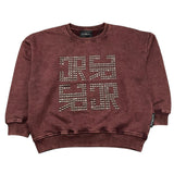 JOHN RICHMOND felpa chiusa girocollo tinta unita con applicazioni Bordeaux per Bambino RBA25113FE BORDEAUX JOHN RICHMOND 