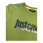 Just Cavalli T-Shirt Girocollo Tinta Unita con Logo per Neonato JIP26092TS VERDE JUST CAVALLI 