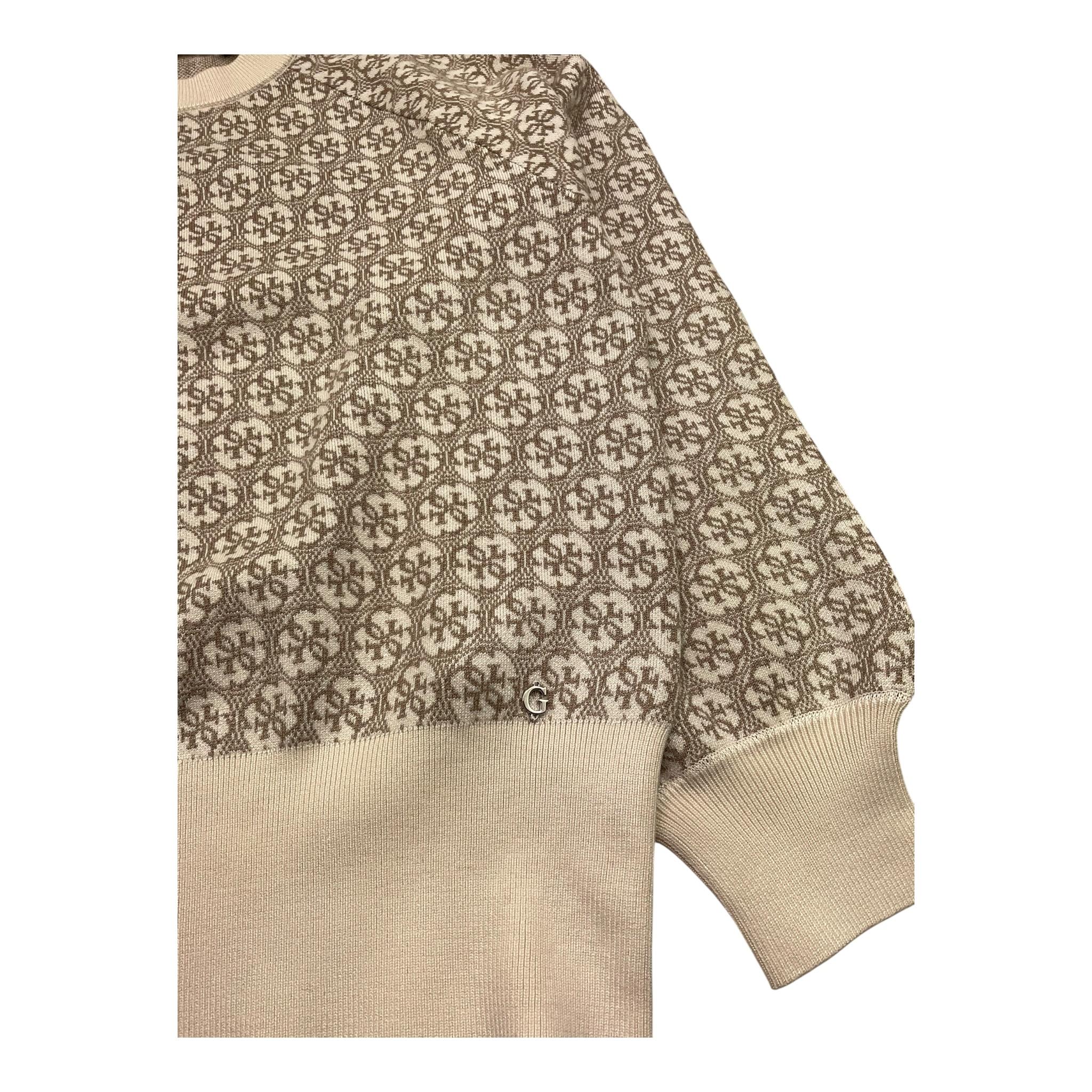 Guess Maglia Girocollo Stampe Logo per Bambina J5RR01Z3CE0 BEIGE GUESS 