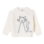 IL GUFO maglia tinta unita con stampa Panna per Neonato A24MA461EM220 PANNA IL GUFO 