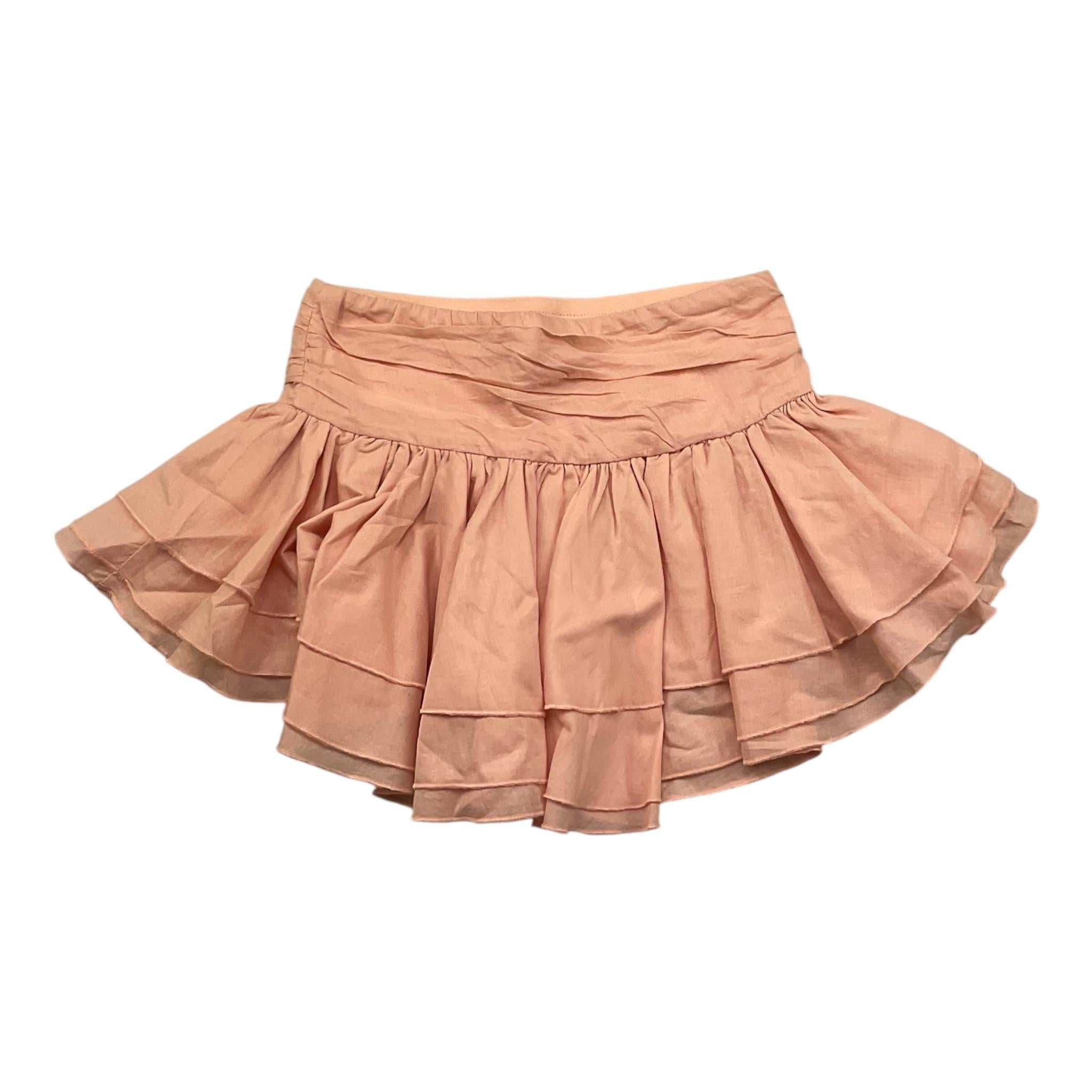 Pinko Gonna Tinta Unita con Balze per Bambina KFG004 ROSA PINKO 