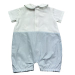 Le Bebe Pagliaccetto Bicolore Mezza Manica per Neonato LBB5257 BIANCO/AZZURRO LE BEBE 