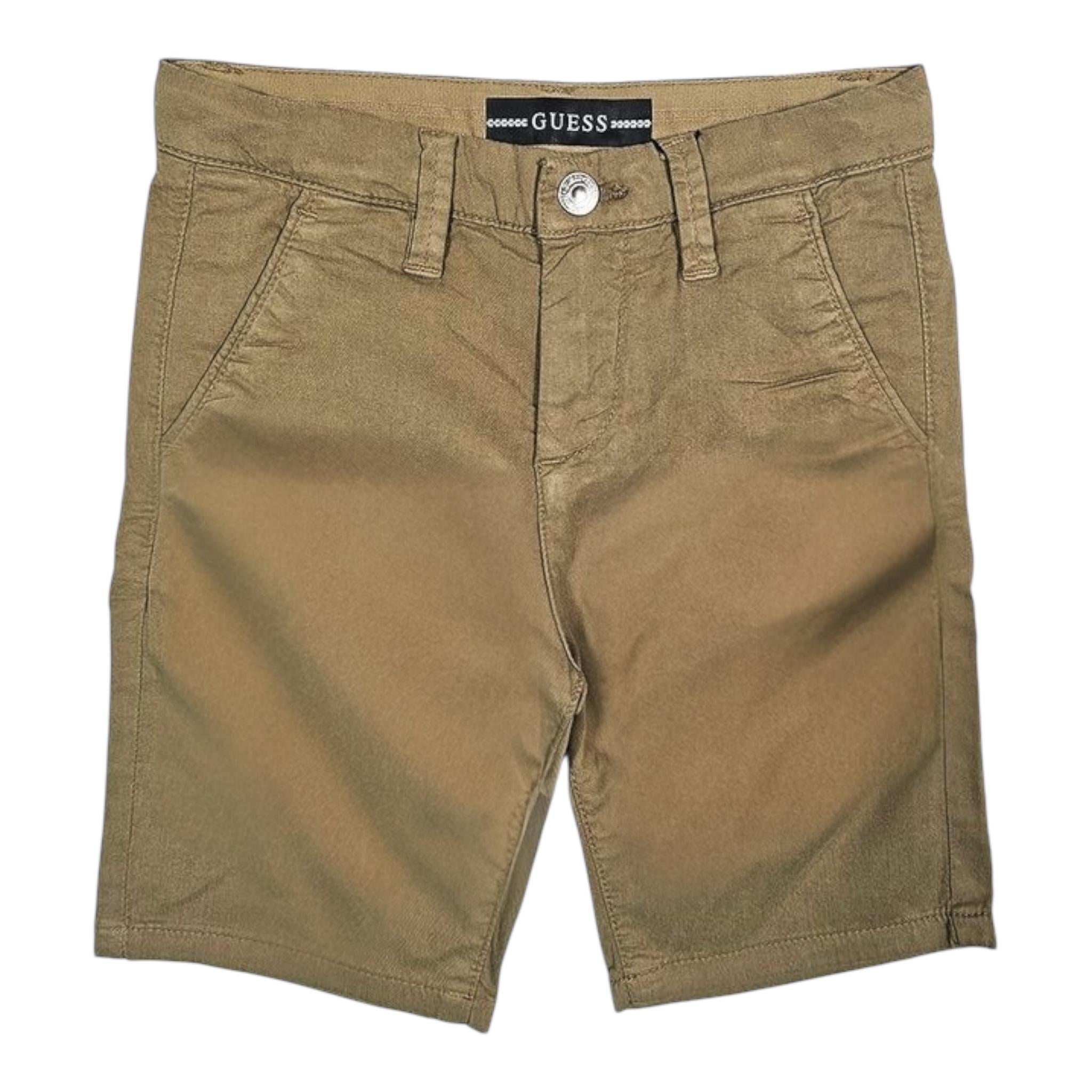 Guess Bermuda Tinta Unita con Girovita Regolabile per Neonato N3GD11WFBY3N BEIGE GUESS 