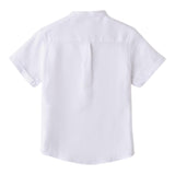 Minibanda Camicia Mezza Manica Tinta Unita con Papillon per Neonato 0B131 BIANCO MINIBANDA 
