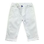 Minibanda Pantalone Tinta Unita con Elastico In Vita per Neonato 3B616 BIANCO MINIBANDA 