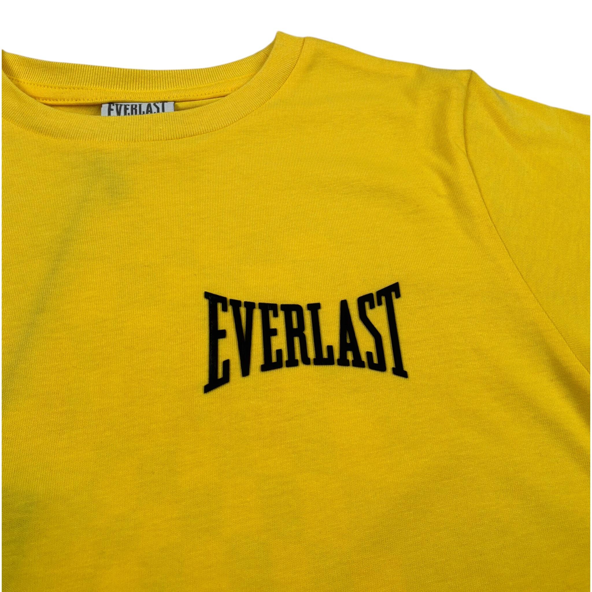 Everlast T-Shirt Girocollo tinta unita con Stampa Giallo per Bambino 00423 GIALLO EVERLAST 