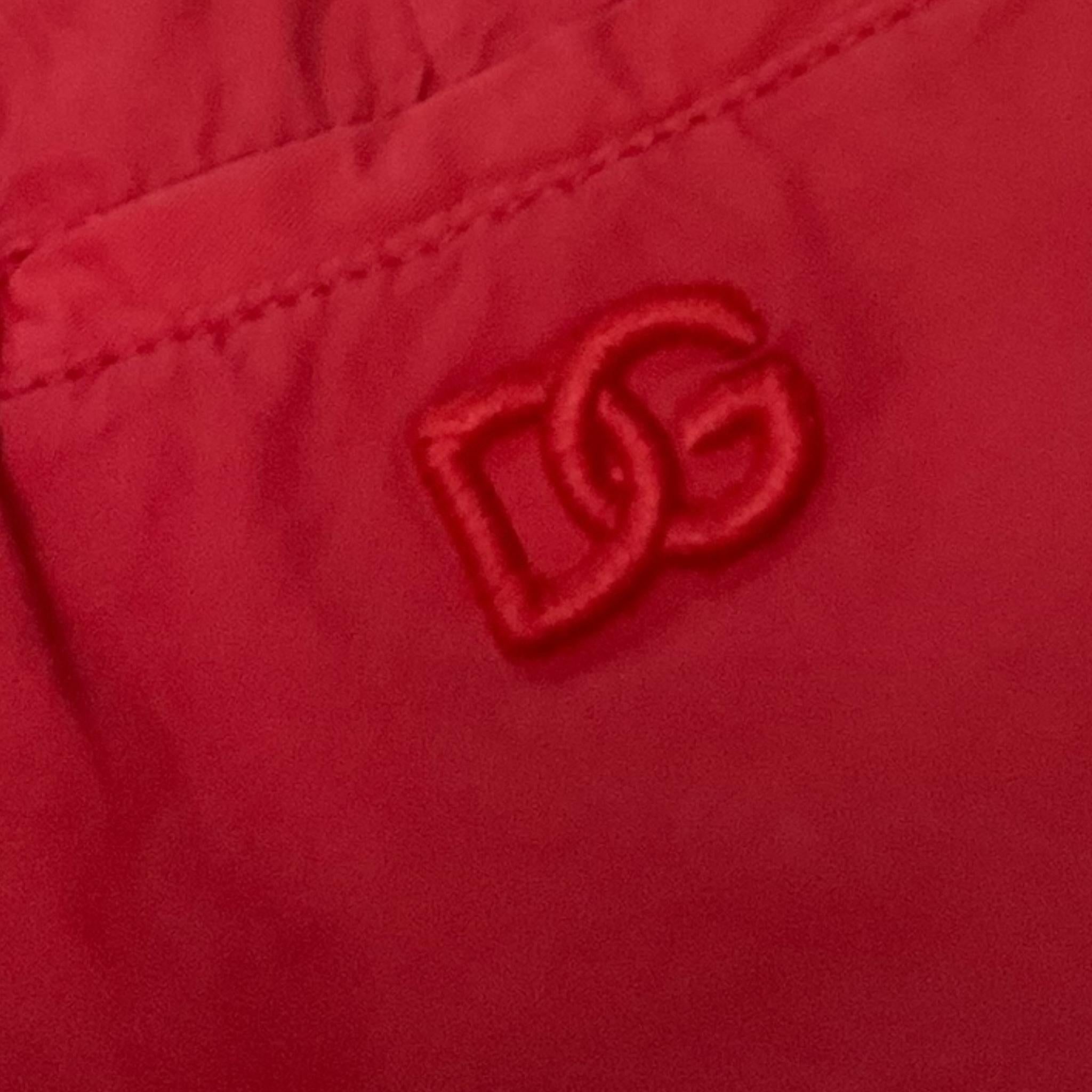 Dolce & Gabbana Bermuda Tinta Unita con Logo per Neonato L12Q99 ROSSO DOLCE & GABBANA 