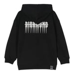 JOHN RICHMOND felpa con zip e cappuccio tinta unita con stampa Nero per Bambino RBA24020FEXX NERO JOHN RICHMOND 