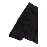 JOHN RICHMOND gonna in denim tinta unita con tasconi Nero per Bambina RGA25218GO NERO JOHN RICHMOND 