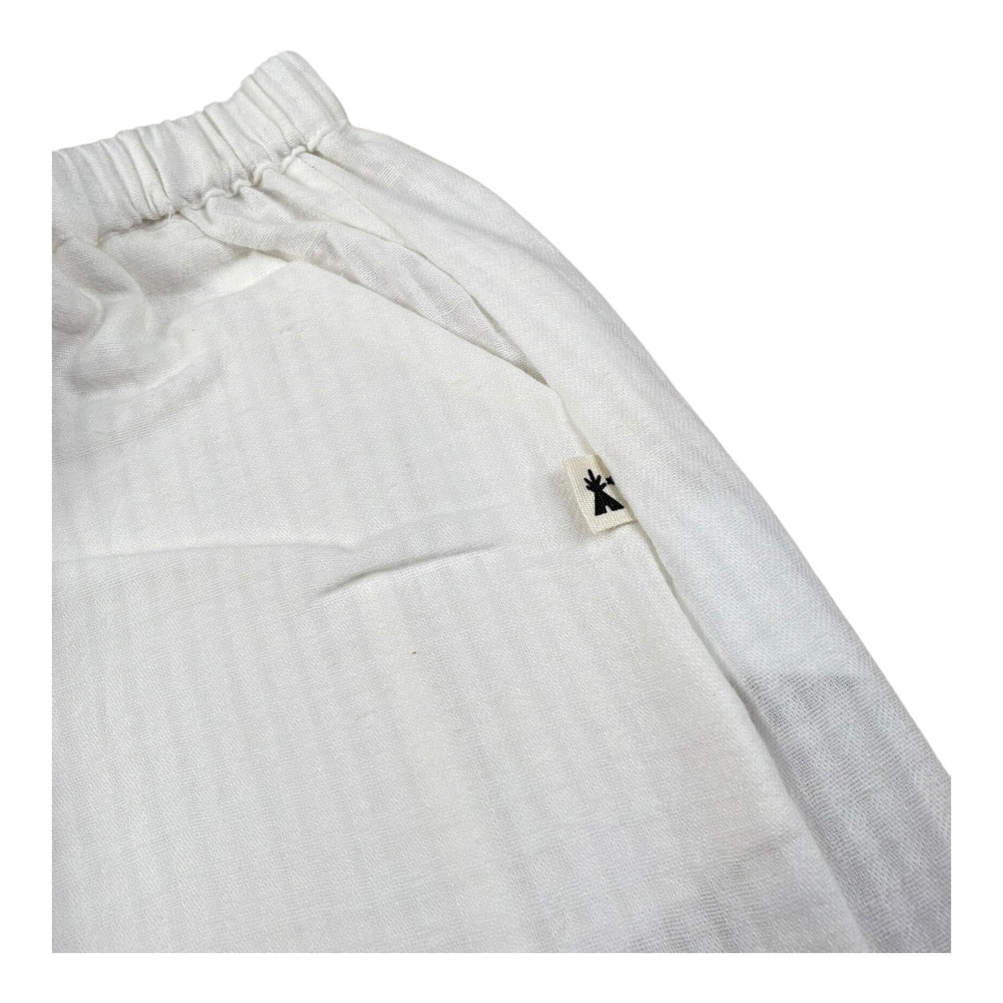 Petit Indi Pantalone Tinta Unita con Elastico In Vita per Bambino SS25BK8140X BIANCO PETIT INDI 