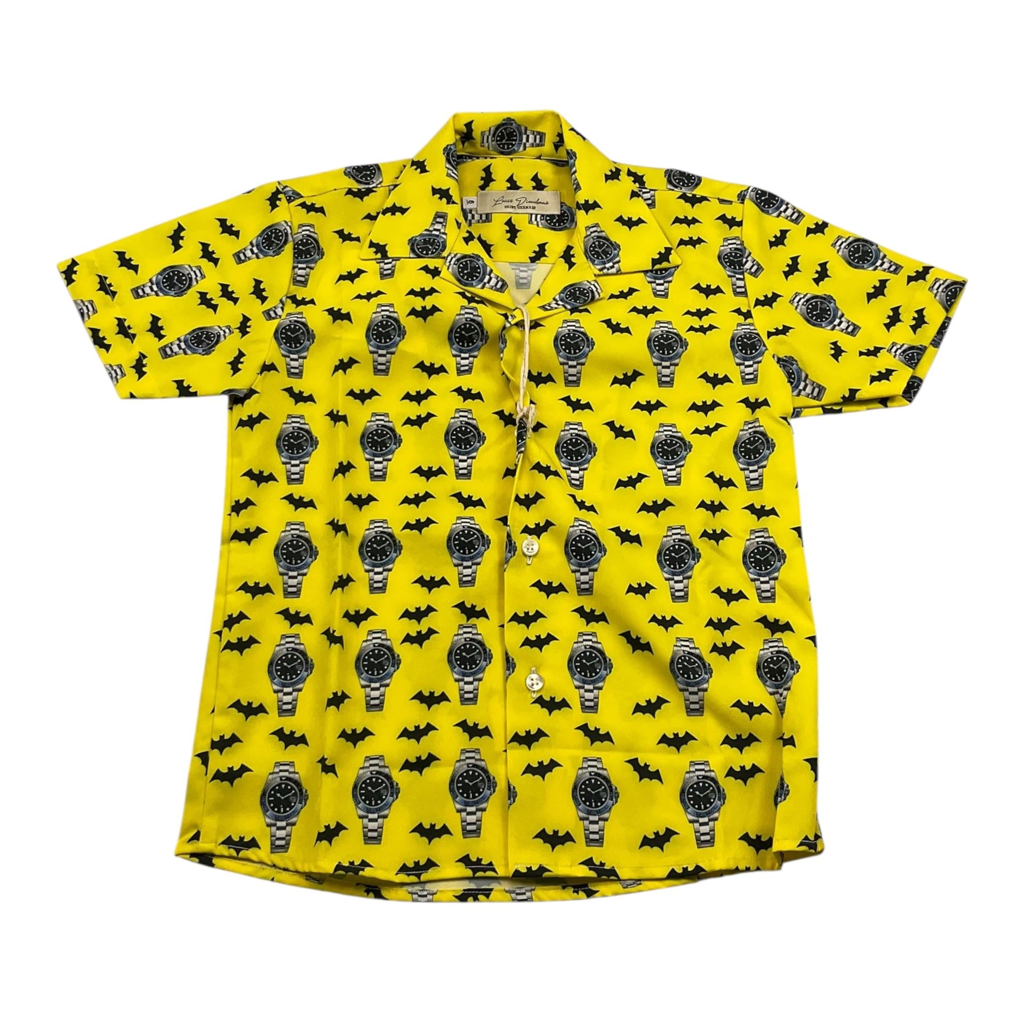 Louis Dieudonne' Camicia Tinta Unita Mezza Manica Stampa Batman per Bambino LD01BOW GIALLO LOUIS DIEUDONNE' 