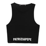 Patrizia Pepe Canotta Tinta Unita con Logo per Bambina 7M0808 NERO PATRIZIA PEPE 