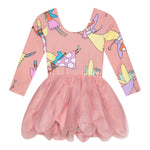 Stella Mccartney Abito Manica Lunga Tinta Unita con Tulle per Neonata TW1A90N ROSA STELLA McCARTNEY 