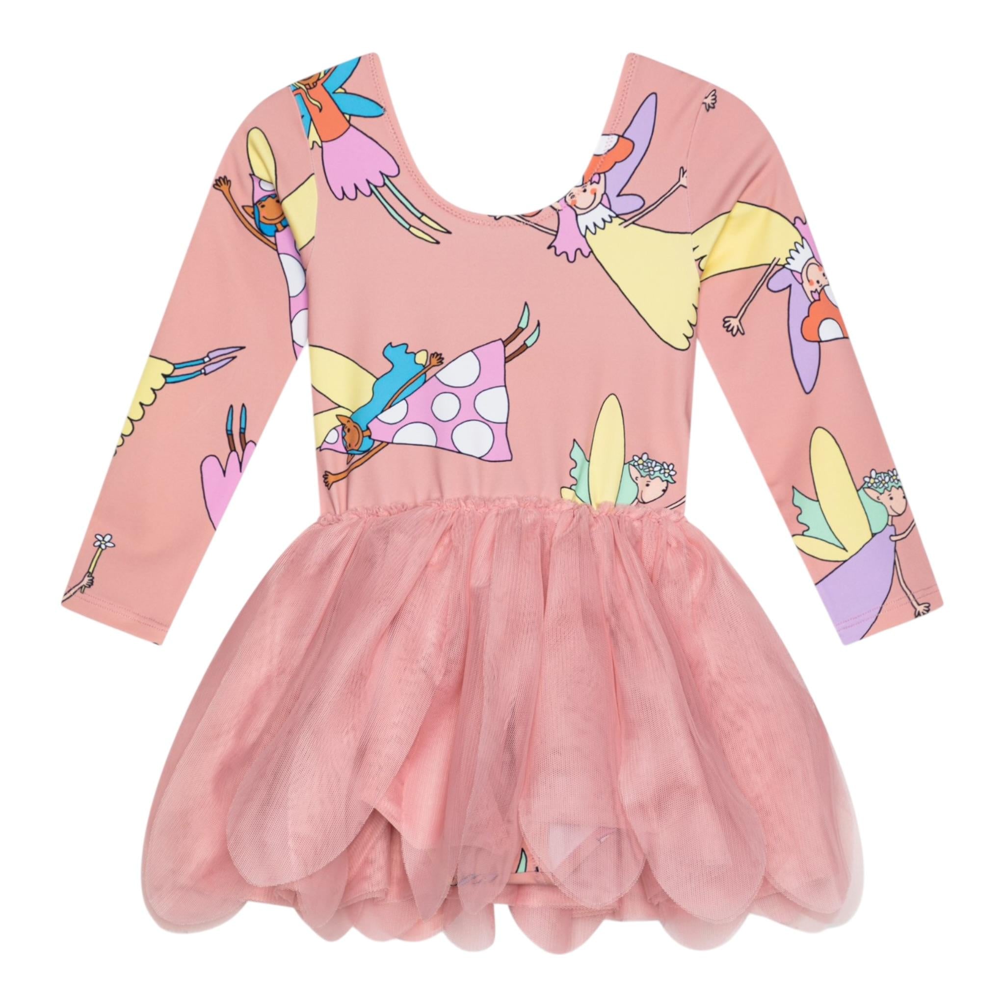 Stella Mccartney Abito Manica Lunga Tinta Unita con Tulle per Neonata TW1A90N ROSA STELLA McCARTNEY 