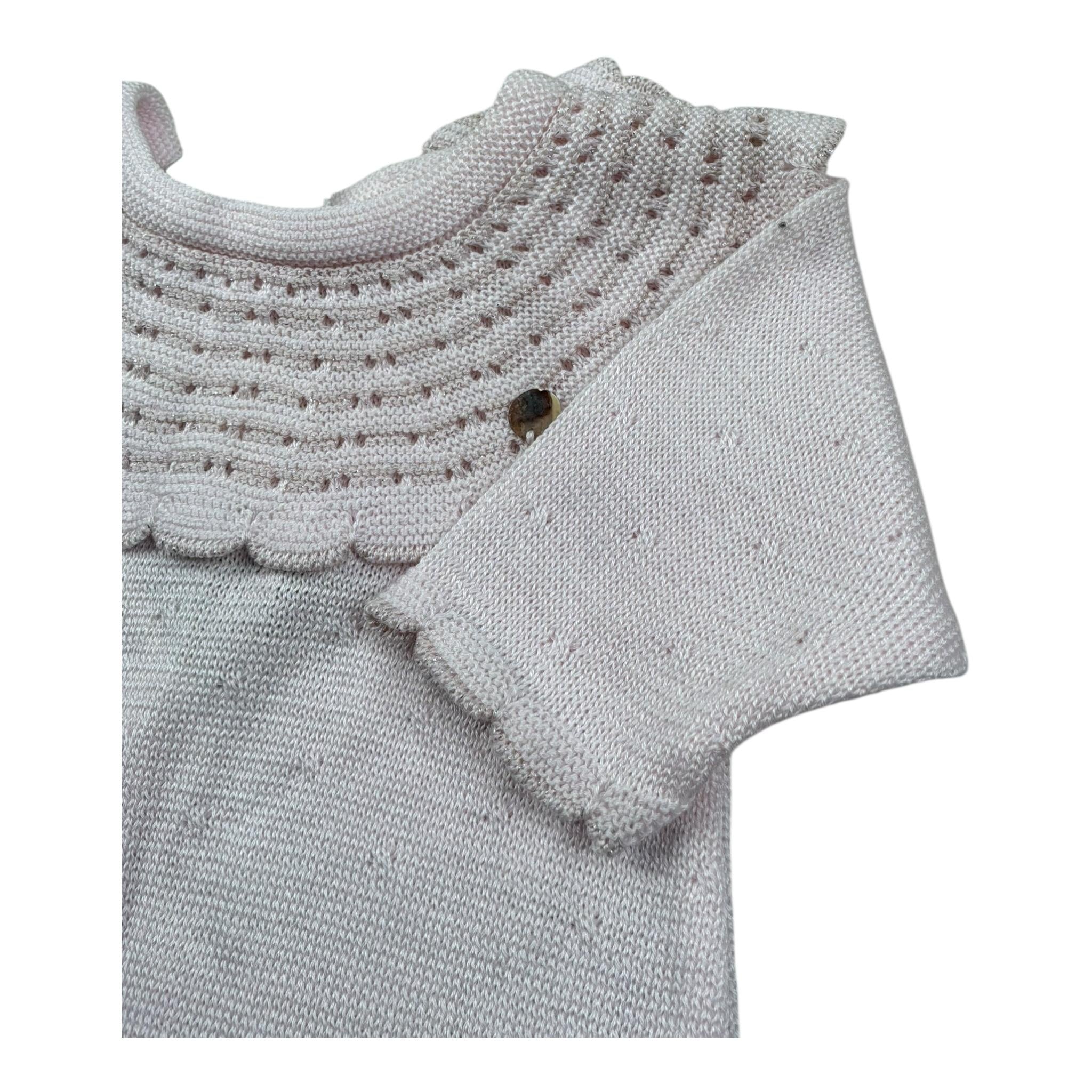 Marlu' Tutina Manica Lunga Tinta Unita per Neonata EL1710 ROSA MARLU' 