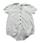 Wedoble Pagliaccetto Mezza Manica Tinta Unita con Stampe per Neonato V2504716A BIANCO WEDOBLE 