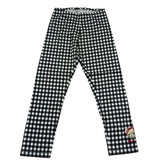 Monnalisa Leggins Fantasia Quadri per Bambina 119411X NERO MONNALISA 
