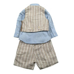 Jeckerson Completo 4 Pezzi Gilet-Camicia-Pantalone-Papillon per Bambino JN4060J BIEGE JECKERSON 
