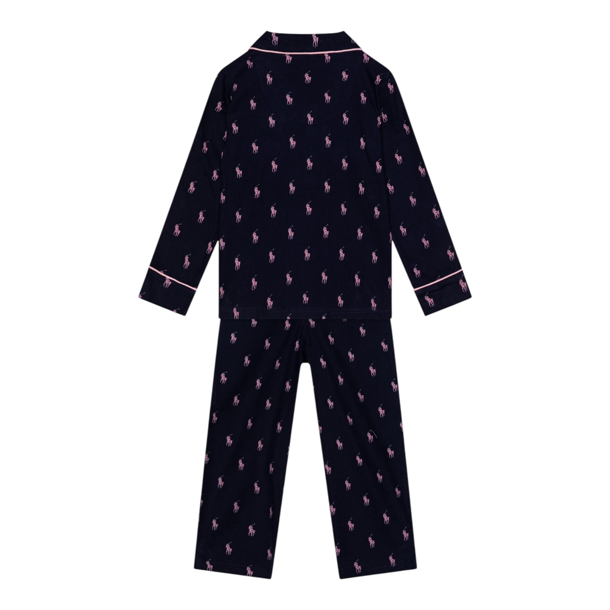 Ralph Lauren Completo 2 Pezzi Pigiama Shirt-Pantalone per Bambina 4P0150 BLU RALPH LAUREN 