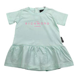 John Richmond Abito Tinta Unita con Stampa per Neonata RIP25005VE VERDE ACQUA JOHN RICHMOND 