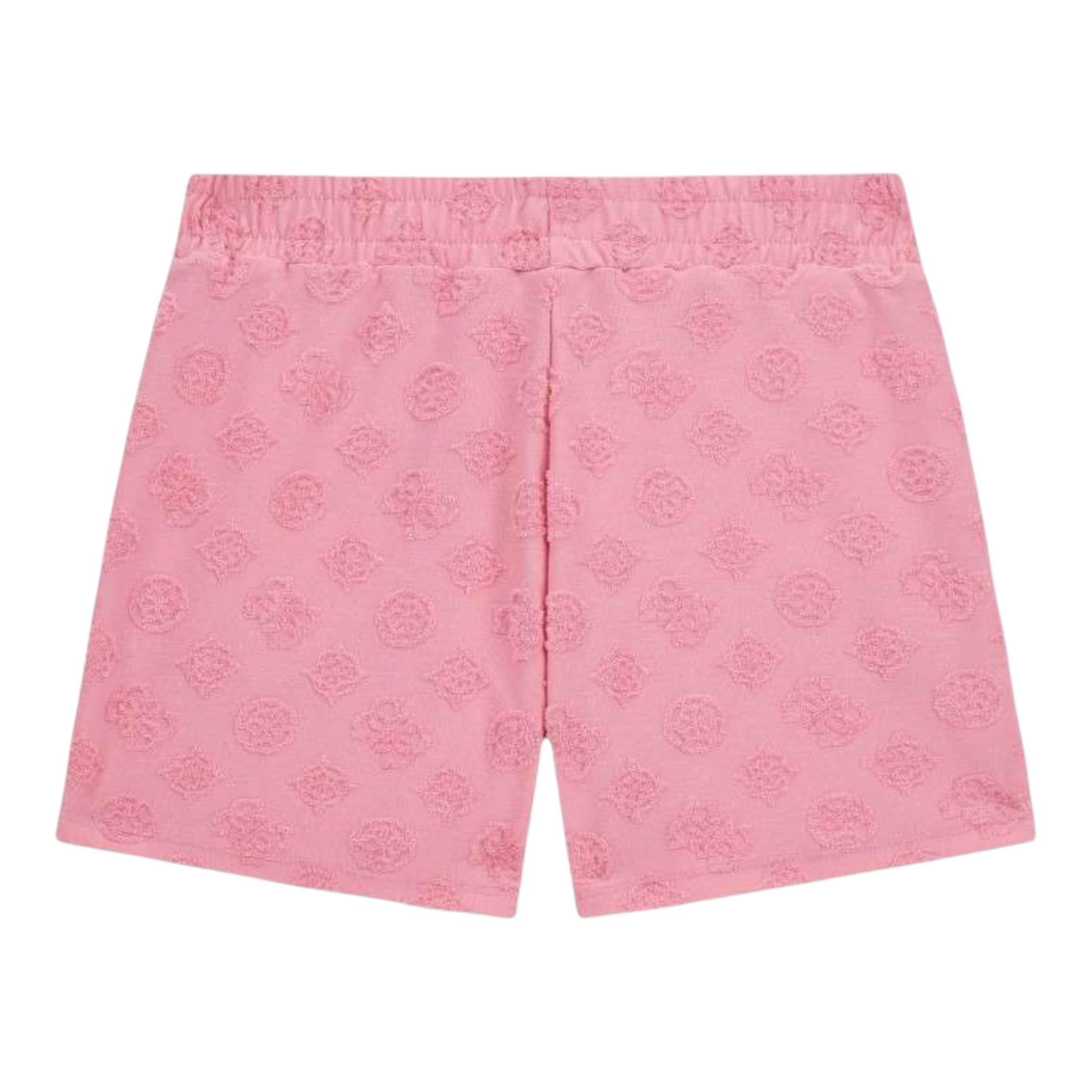 Guess Short Tinta Unita con Stampa In Rilievo per Bambina J5GD44KCT02 ROSA GUESS 