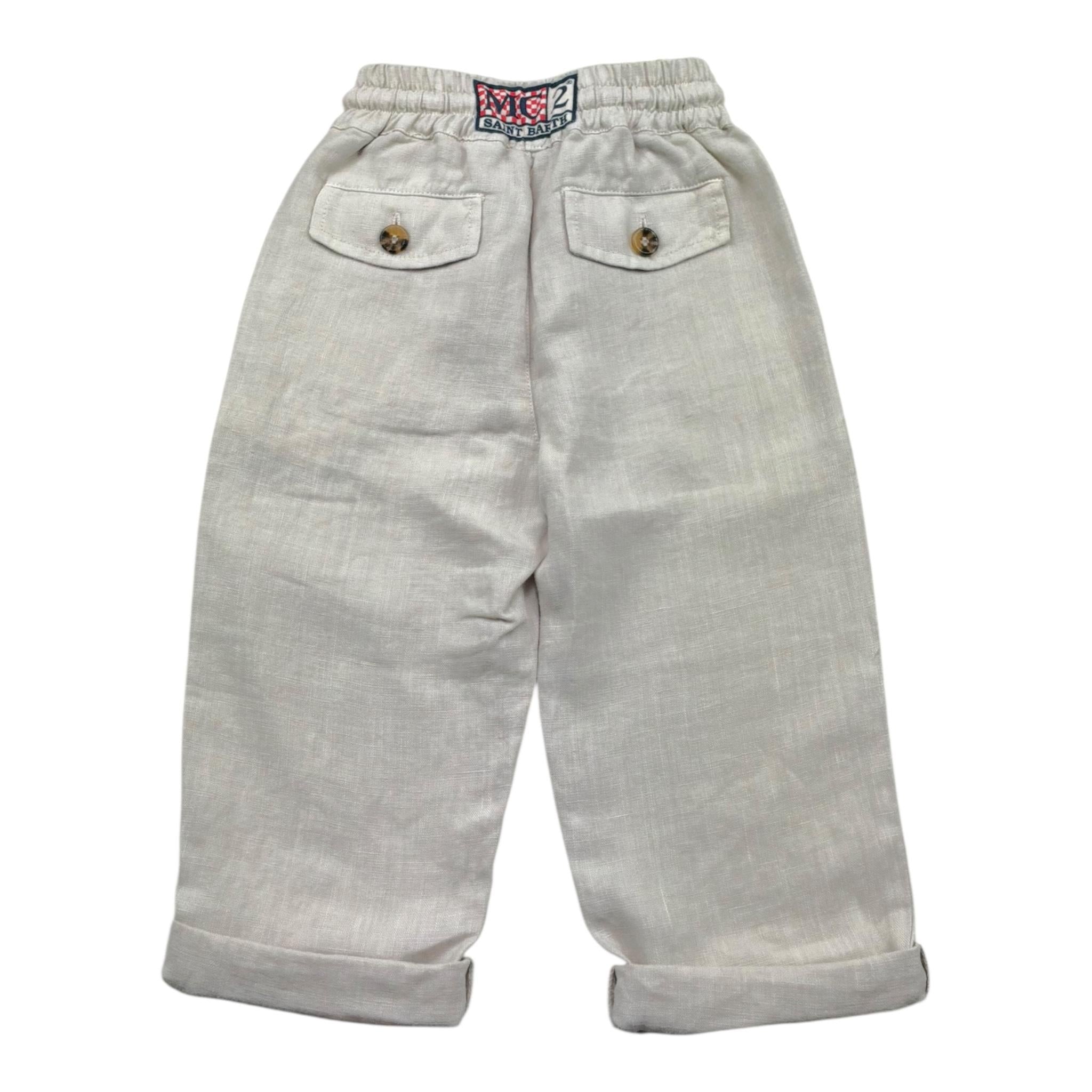 Saint Barth Pantalone Tinta Unita con Elastico In Vita per Neonato CAA002N BEIGE SAINT BARTH 