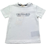 Trussardi T-Shirt Girocollo Tinta Unita con Stampe per Neonato TIP26035TS BIANCO TRUSSARDI 