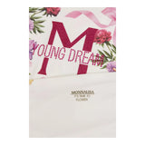 Monnalisa T-Shirt Girocollo Tinta Unita con Stampa per Bambina 197601S3 PANNA MONNALISA 