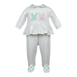 I Delfi Completo 2 Pezzi Shirt-Ghettina Tinta Unita per Neonata 25P5141 BIANCO I DELFI 