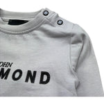 John Richmond Shirt Girocollo Tinta Unita con Logo per Neonato RIP26009TS GRIGIO JOHN RICHMOND 
