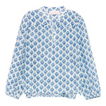 Saint Barth Camicia Manica Lunga Tinta Unita Fantasia Floreale per Bambina HRP002 BIANCO SAINT BARTH 