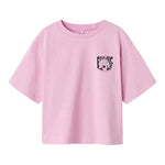 NAME IT t-shirt tinta unita girocollo con stampa Rosa per Bambina 13234109 ROSA NAME IT 