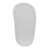 Boss Sangalo Tinta Unita con Logo per Neonata J51666 BIANCO BOSS 