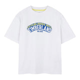 Timberland T-Shirt Girocollo Tinta Unita con Logo per Bambino T60430 BIANCO TIMBERLAND 
