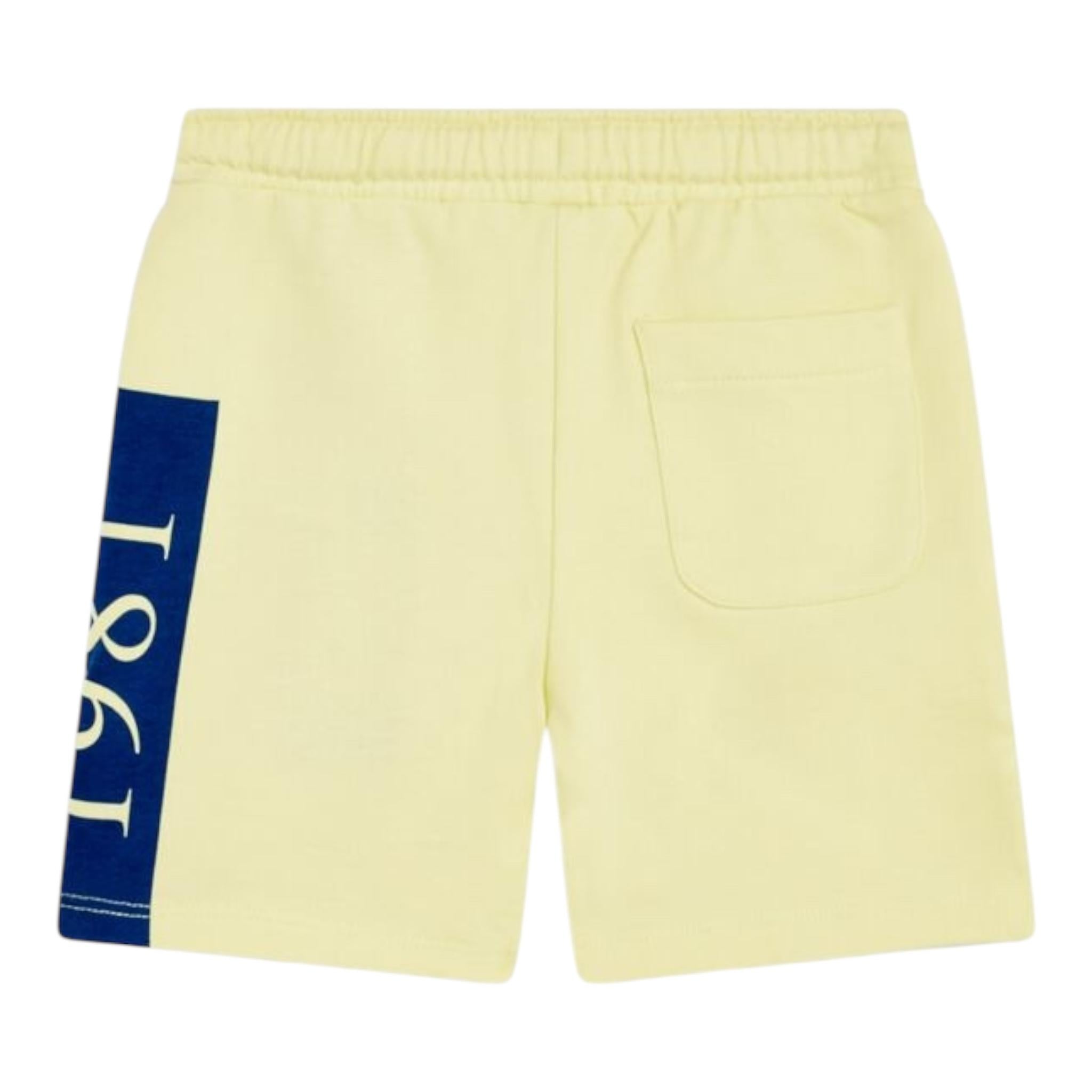 Guess Bermuda Tuta Tinta Unita con Logo per Bambino N3GD03KA6R0 GIALLO GUESS 