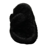 MONNALISA ciabatte tinta unita in peluche Nero per Bambina 8CB016 NERO MONNALISA 