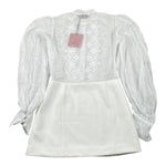 Jijil Abito tinta unita con Ricami Bianco per Bambina JJE23AB080 BIANCO JIJIL 