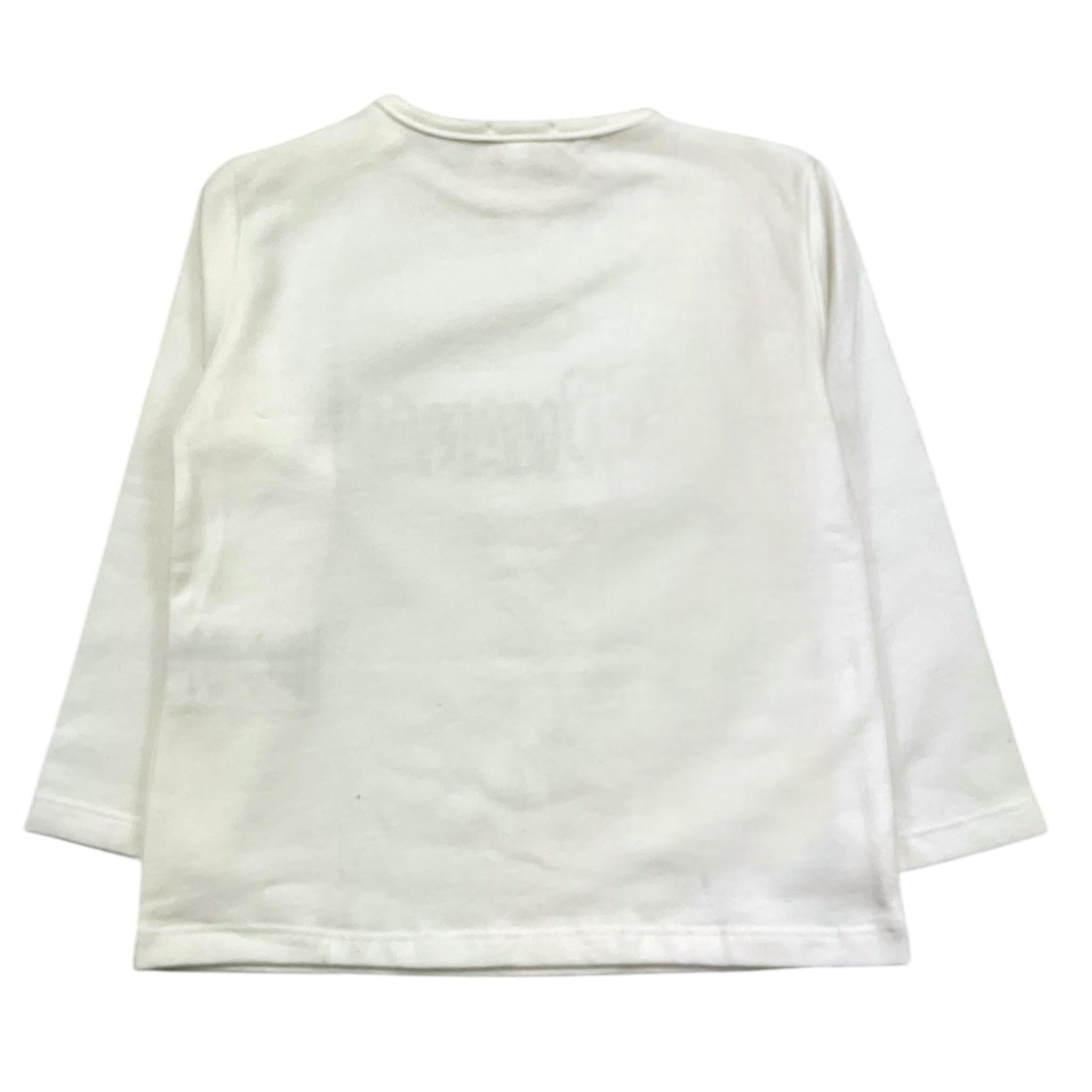 M+E' shirt girocollo tinta unita con stampa in contrasto Bianco per Neonato I24146 BIANCO M+E' 